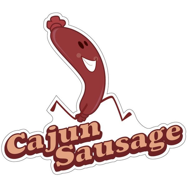 Signmission Cajun Sausage Decal Concession Stand Food Truck Sticker, 8" x 4.5", D-DC-8 Cajun Sausage19 D-DC-8 Cajun Sausage19